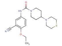 N-(3-cyano-4-ethoxyphenyl)-4-thiomorpholin-4-ylpiperidine-1-carboxamide
