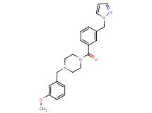 1-(3-methoxybenzyl)-4-[3-(1H-pyrazol-1-ylmethyl)benzoyl]piperazine