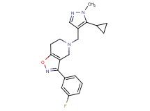 5-[(5-cyclopropyl-1-methyl-1H-pyrazol-4-yl)methyl]-3-(3-fluorophenyl)-4,5,6,7-tetrahydroisoxazolo[4,5-c]pyridine