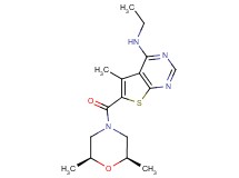 6-{[(2R*,6S*)-2,6-dimethyl-4-morpholinyl]carbonyl}-N-ethyl-5-methylthieno[2,3-d]pyrimidin-4-amine