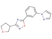 5-[3-(1H-pyrazol-1-yl)phenyl]-3-(tetrahydrofuran-3-yl)-1,2,4-oxadiazole