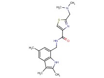 2-[(dimethylamino)methyl]-N-[(2,3,5-trimethyl-1H-indol-7-yl)methyl]-1,3-thiazole-4-carboxamide