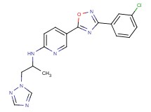 5-[3-(3-chlorophenyl)-1,2,4-oxadiazol-5-yl]-N-[1-methyl-2-(1H-1,2,4-triazol-1-yl)ethyl]-2-pyridinamine
