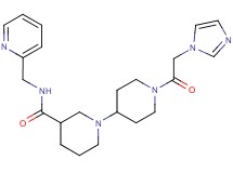 1'-(1H-imidazol-1-ylacetyl)-N-(pyridin-2-ylmethyl)-1,4'-bipiperidine-3-carboxamide