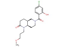 (4aS*,8aR*)-6-(4-chloro-2-hydroxybenzoyl)-1-(3-methoxypropyl)octahydro-1,6-naphthyridin-2(1H)-one
