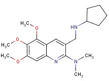 3-[(cyclopentylamino)methyl]-5,6,7-trimethoxy-N,N-dimethyl-2-quinolinamine