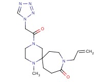 9-allyl-1-methyl-4-(1H-tetrazol-1-ylacetyl)-1,4,9-triazaspiro[5.6]dodecan-10-one