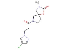 7-[3-(4-chloro-1H-pyrazol-1-yl)propanoyl]-3-methyl-1-oxa-3,7-diazaspiro[4.4]nonan-2-one