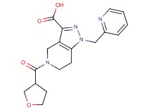 1-(pyridin-2-ylmethyl)-5-(tetrahydrofuran-3-ylcarbonyl)-4,5,6,7-tetrahydro-1H-pyrazolo[4,3-c]pyridine-3-carboxylic acid