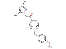 (1S*,5R*)-6-[(3,5-dimethyl-1H-pyrazol-1-yl)acetyl]-3-(4-methoxybenzyl)-3,6-diazabicyclo[3.2.2]nonane
