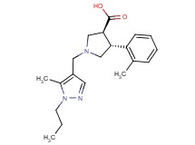 (3S*,4R*)-4-(2-methylphenyl)-1-[(5-methyl-1-propyl-1H-pyrazol-4-yl)methyl]pyrrolidine-3-carboxylic acid