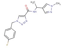 1-(4-fluorobenzyl)-N-[1-(1-methyl-1H-pyrazol-4-yl)ethyl]-1H-1,2,3-triazole-4-carboxamide