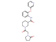 1-[(2-oxo-1-pyrrolidinyl)acetyl]-N-[2-(3-pyridinyloxy)phenyl]-3-piperidinecarboxamide