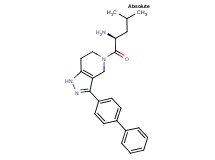 (2S)-1-(3-biphenyl-4-yl-1,4,6,7-tetrahydro-5H-pyrazolo[4,3-c]pyridin-5-yl)-4-methyl-1-oxopentan-2-amine