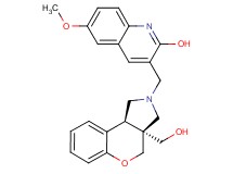 3-{[rel-(3aS,9bS)-3a-(hydroxymethyl)-1,3a,4,9b-tetrahydrochromeno[3,4-c]pyrrol-2(3H)-yl]methyl}-6-methoxy-2-quinolinol