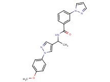 N-{1-[1-(4-methoxyphenyl)-1H-pyrazol-4-yl]ethyl}-3-(1H-pyrazol-1-yl)benzamide