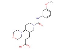 3-((3R*,4S*)-1-{[(3-methoxyphenyl)amino]carbonyl}-4-morpholin-4-ylpiperidin-3-yl)propanoic acid