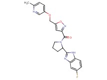5-fluoro-2-{1-[(5-{[(6-methyl-3-pyridinyl)oxy]methyl}-3-isoxazolyl)carbonyl]-2-pyrrolidinyl}-1H-benzimidazole