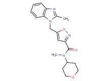N-methyl-5-[(2-methyl-1H-benzimidazol-1-yl)methyl]-N-(tetrahydro-2H-pyran-4-yl)-3-isoxazolecarboxamide