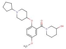 1-{2-[(1-cyclopentyl-4-piperidinyl)oxy]-5-methoxybenzoyl}-3-piperidinol