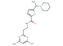 N-[2-(4-amino-6-hydroxypyrimidin-2-yl)ethyl]-5-(1-piperidin-1-ylethyl)-2-furamide