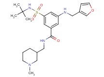 3-[(tert-butylamino)sulfonyl]-5-[(3-furylmethyl)amino]-N-[(1-methyl-3-piperidinyl)methyl]benzamide