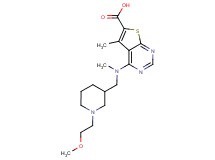 4-[{[1-(2-methoxyethyl)piperidin-3-yl]methyl}(methyl)amino]-5-methylthieno[2,3-d]pyrimidine-6-carboxylic acid