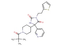 5-[1-(2,2-dimethylpropanoyl)-4-piperidinyl]-5-(3-pyridinyl)-3-[2-(2-thienyl)ethyl]-2,4-imidazolidinedione