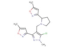 3-(1-{[5-chloro-1-methyl-3-(5-methylisoxazol-3-yl)-1H-pyrazol-4-yl]methyl}pyrrolidin-2-yl)-5-methylisoxazole