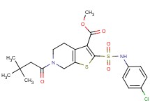 methyl 2-{[(4-chlorophenyl)amino]sulfonyl}-6-(3,3-dimethylbutanoyl)-4,5,6,7-tetrahydrothieno[2,3-c]pyridine-3-carboxylate