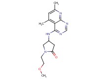 4-[(5,7-dimethylpyrido[2,3-d]pyrimidin-4-yl)amino]-1-(2-methoxyethyl)pyrrolidin-2-one