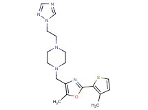 1-{[5-methyl-2-(3-methyl-2-thienyl)-1,3-oxazol-4-yl]methyl}-4-[2-(1H-1,2,4-triazol-1-yl)ethyl]piperazine