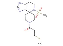 5-(methylsulfonyl)-1'-[3-(methylthio)propanoyl]-1,5,6,7-tetrahydrospiro[imidazo[4,5-c]pyridine-4,4'-piperidine]