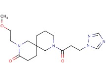 2-(2-methoxyethyl)-8-[3-(1H-1,2,4-triazol-1-yl)propanoyl]-2,8-diazaspiro[5.5]undecan-3-one
