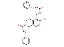 N-({3-methyl-7-[(2E)-3-phenyl-2-propenoyl]-5,6,7,8-tetrahydro-2,7-naphthyridin-4-yl}methyl)-2-(phenylthio)acetamide
