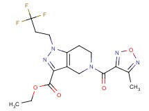 ethyl 5-[(4-methyl-1,2,5-oxadiazol-3-yl)carbonyl]-1-(3,3,3-trifluoropropyl)-4,5,6,7-tetrahydro-1H-pyrazolo[4,3-c]pyridine-3-carboxylate