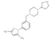 1-[3-(3,5-dimethyl-1H-pyrazol-1-yl)benzyl]-4-(3-pyrrolidinyl)piperazine dihydrochloride