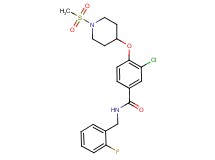 3-chloro-N-(2-fluorobenzyl)-4-{[1-(methylsulfonyl)-4-piperidinyl]oxy}benzamide