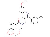 N-(2-methoxyethyl)-N-{[7-methoxy-2-(3-methylphenyl)-3-quinolinyl]methyl}-1,3-benzodioxole-5-carboxamide