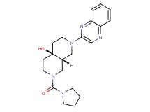 (4aR*,8aR*)-2-(pyrrolidin-1-ylcarbonyl)-7-quinoxalin-2-yloctahydro-2,7-naphthyridin-4a(2H)-ol
