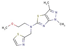 N-(2-methoxyethyl)-1,3-dimethyl-N-(1,3-thiazol-2-ylmethyl)-1H-pyrazolo[3,4-d][1,3]thiazol-5-amine