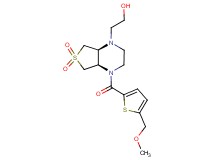 2-[(4aR*,7aS*)-4-{[5-(methoxymethyl)-2-thienyl]carbonyl}-6,6-dioxidohexahydrothieno[3,4-b]pyrazin-1(2H)-yl]ethanol