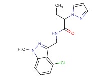 N-[(4-chloro-1-methyl-1H-indazol-3-yl)methyl]-2-(1H-pyrazol-1-yl)butanamide