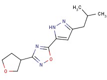 5-(3-isobutyl-1H-pyrazol-5-yl)-3-(tetrahydrofuran-3-yl)-1,2,4-oxadiazole