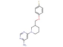 6-{3-[(4-fluorophenoxy)methyl]-1-piperidinyl}-4-pyrimidinamine