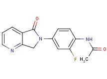 N-[2-fluoro-4-(5-oxo-5,7-dihydro-6H-pyrrolo[3,4-b]pyridin-6-yl)phenyl]acetamide