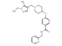 4-({1-[(1-ethyl-5-methyl-1H-pyrazol-4-yl)methyl]-4-piperidinyl}oxy)-N-(2-pyridinylmethyl)benzamide