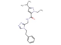 1-ethyl-3-isopropyl-N-{[4-(2-phenylethyl)-4H-1,2,4-triazol-3-yl]methyl}-1H-pyrazole-5-carboxamide
