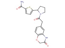 5-{1-[(3-oxo-3,4-dihydro-2H-1,4-benzoxazin-6-yl)acetyl]-2-pyrrolidinyl}-2-thiophenecarboxamide