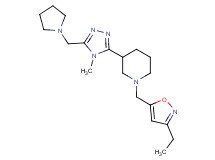 1-[(3-ethylisoxazol-5-yl)methyl]-3-[4-methyl-5-(pyrrolidin-1-ylmethyl)-4H-1,2,4-triazol-3-yl]piperidine